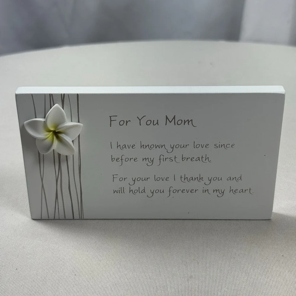 For You Mom…white Plaque With Stand‎ - New